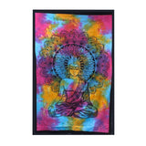 Double Cotton Bedspread + Wall Hanging - Peaceful Buddha - SHAMTAM.COM