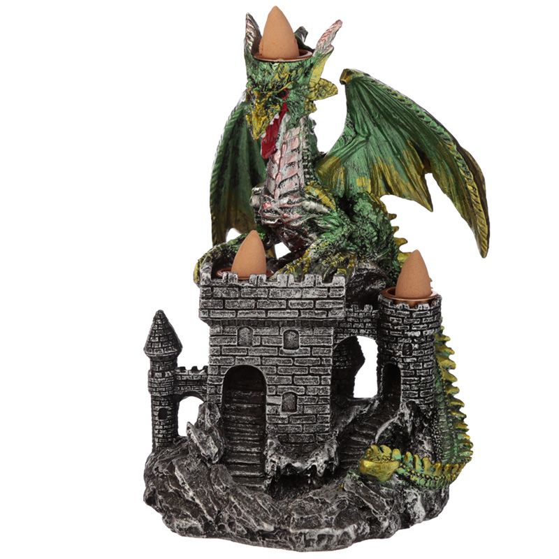 Incense Waterfall Backflow Burner - Dragons Castle Triple - SHAMTAM.COM