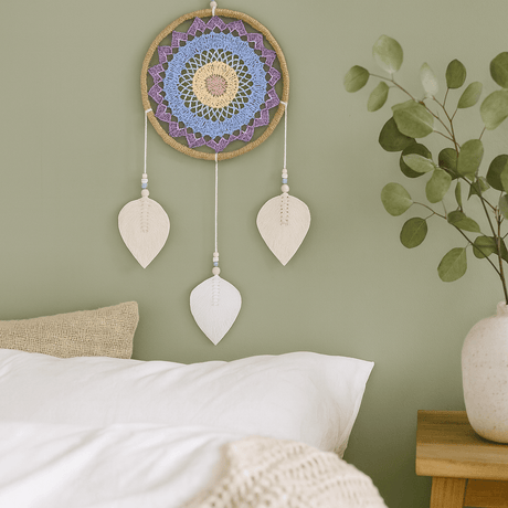 Dream Catcher Feather Free Rattan Cotton Handmade Bali - SHAMTAM.COM