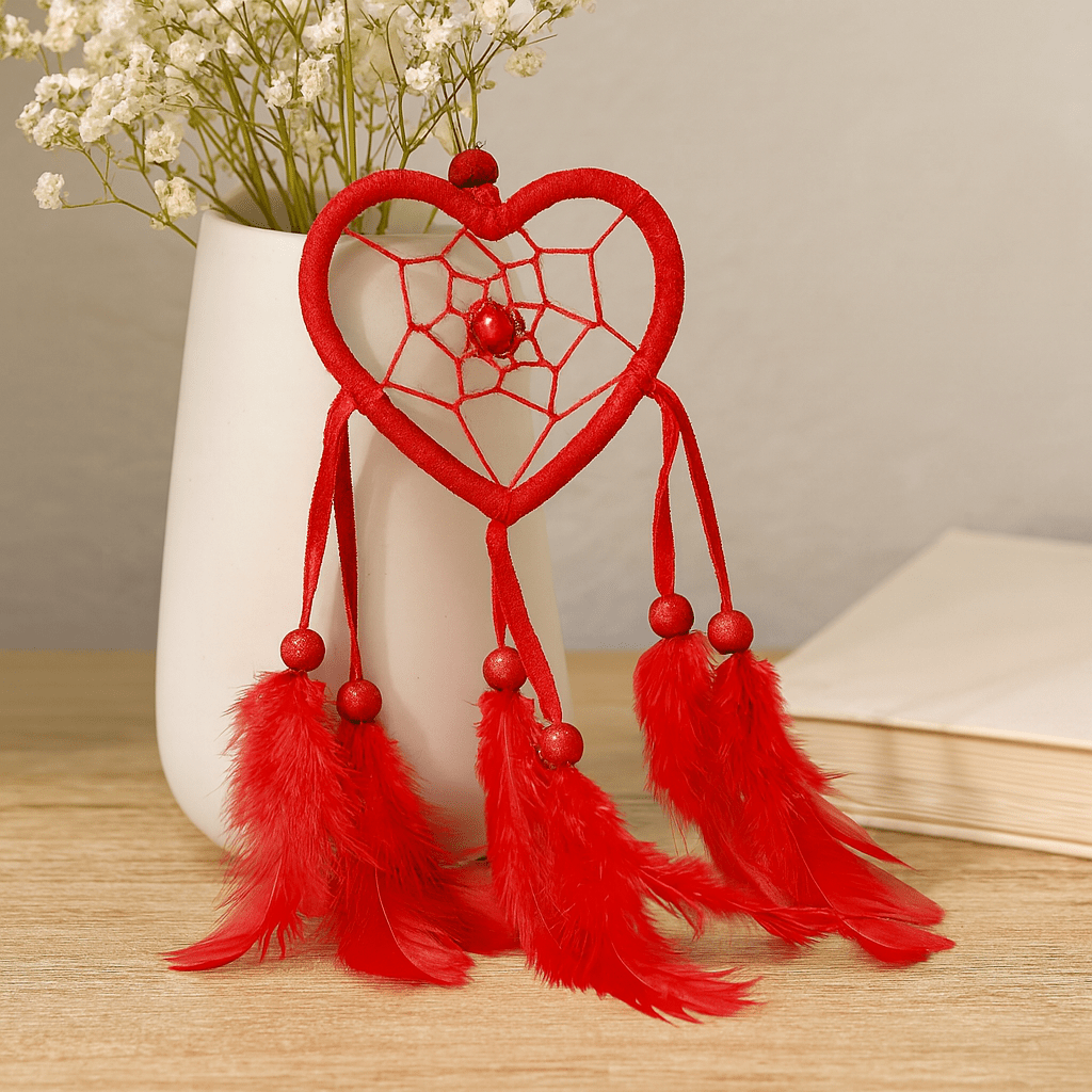 Dream Catcher Heart Small Black White Red 6 - Pack - SHAMTAM.COM