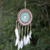 Macrame Dreamcatcher Pastel Pink 16cm (asst colours) - SHAMTAM.COM