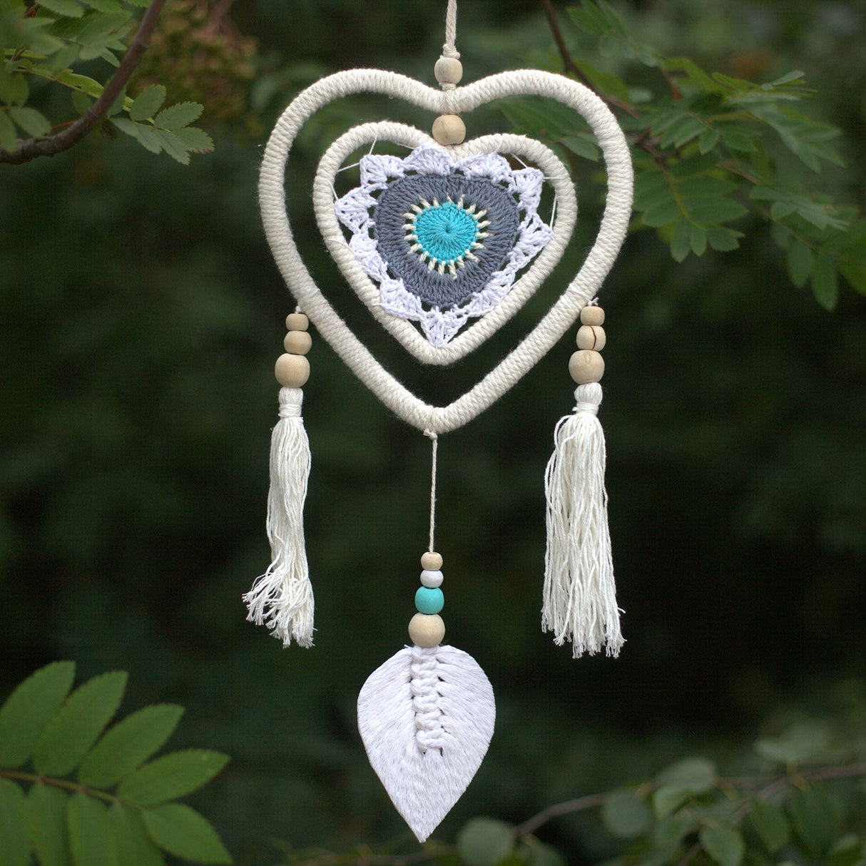 Dreamcatcher - Blue Heart in Heart - SHAMTAM.COM