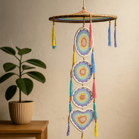 Dream Catcher Pastel Rainbow Wall Hanging - SHAMTAM.COM