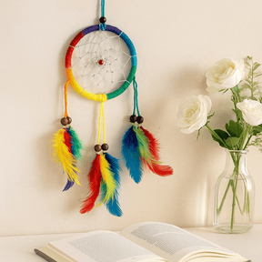 Dream Catcher Rainbow Medium Round, Set of 6 - SHAMTAM.COM