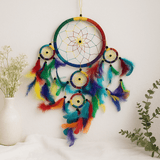Dream Catcher Round Rainbow 17cm, 3 Pack - SHAMTAM.COM