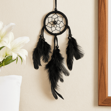 Dreamcatchers 6 Pack, Small Round Black White Red - SHAMTAM.COM