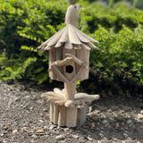 Driftwood Birdhouse - On Stand - SHAMTAM.COM