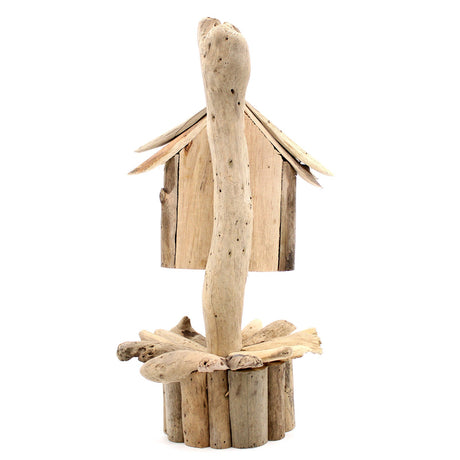 Driftwood Birdhouse - On Stand - SHAMTAM.COM