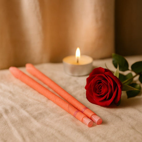 Ear Candles Rose Scented Beeswax 2 Pack - SHAMTAM.COM