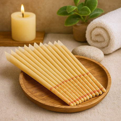 Ear Candles Unscented Natural Beeswax 2 Pack - SHAMTAM.COM