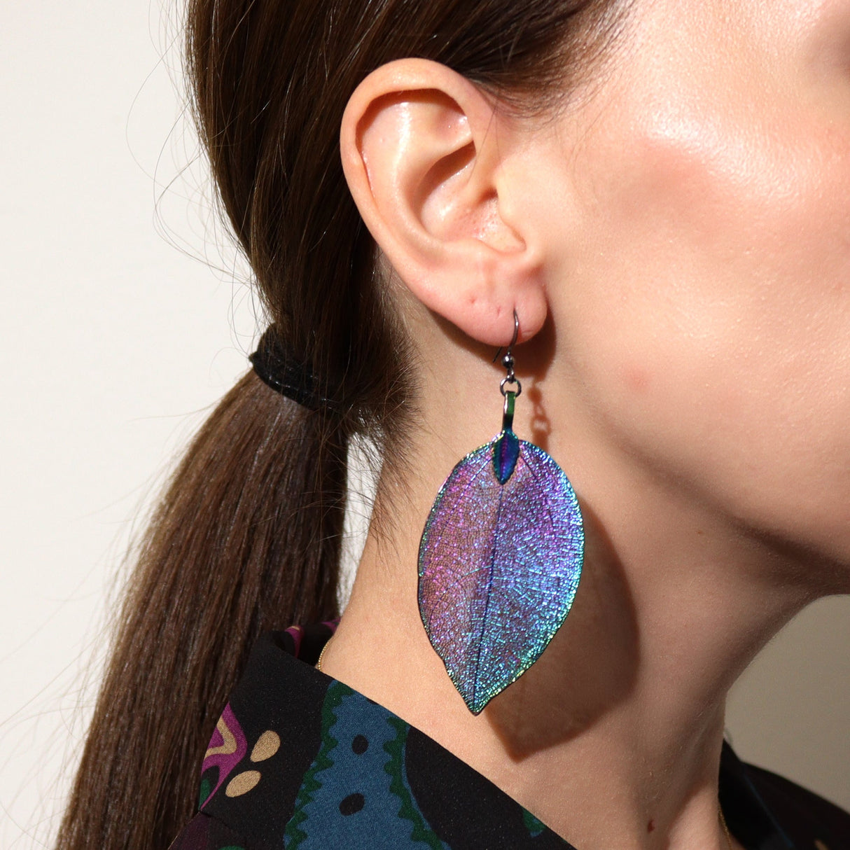 Earrings - Bravery Leaf - Multicoloured - SHAMTAM.COM