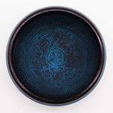 Singing Bowl - Earth Powder Blue Mantra Five Buddha - 16cm - SHAMTAM.COM