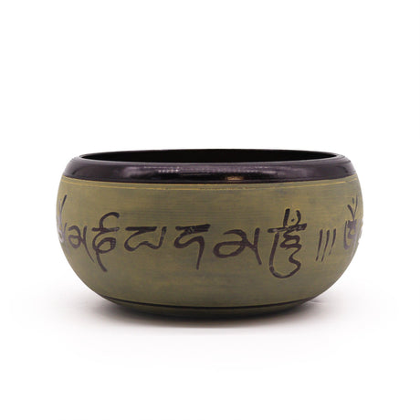 Singing Bowl - Earth Powder Mantra Five Buddha - 16cm - SHAMTAM.COM