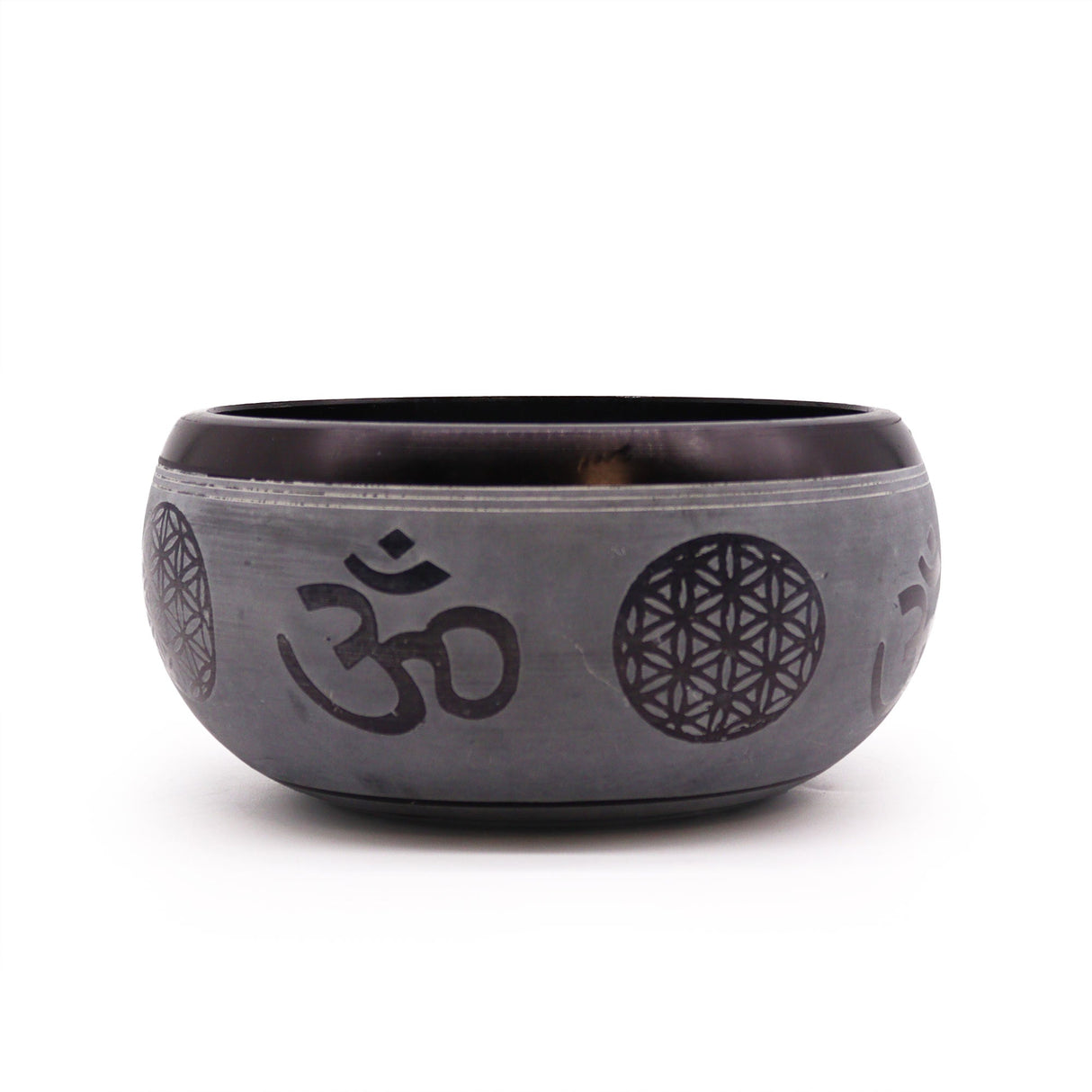 Singing Bowl - Earth Powder Om Five Buddha - 16cm - SHAMTAM.COM