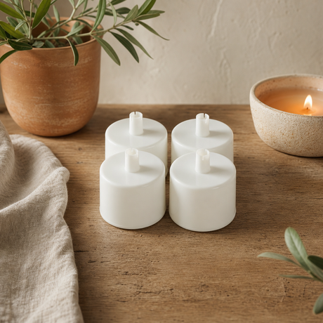 Electric Water Fountain Spare Filter / Pump — styled in a warm, naturally lit interior
