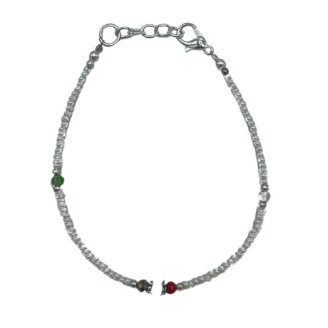 Elegant Nepalese Pearl & Cut Bead Bracelet - Handcrafted Sophistication with Adjustable Fit - SHAMTAM.COM