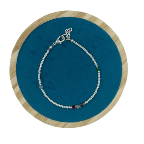 Elegant Nepalese Pearl & Cut Bead Bracelet - Handcrafted Sophistication with Adjustable Fit - SHAMTAM.COM