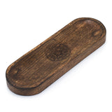 Elegant Wooden Mandala Incense Holder Tray - Large 30x10cm Oval Design with Polished Finish - SHAMTAM.COM