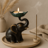 Elephant Candle and Incense Holder, Small - SHAMTAM.COM