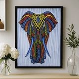 Elephant Wall Art, Handbrushed Cotton - SHAMTAM.COM