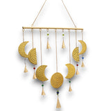 Enchanting Brass Moon Phase Wind Chimes - Handcrafted Indian Celestial Decor for Relaxation & Mindfulness - SHAMTAM.COM