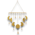 Enchanting Brass Moon Phase Wind Chimes - Handcrafted Indian Celestial Decor for Relaxation & Mindfulness - SHAMTAM.COM