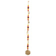 Enhance Your Space with Sacred Energy: Brass Flower of Life Wind Chime with Rudraksha Beads and Soothing Bells - Handcrafted in India - SHAMTAM.COM