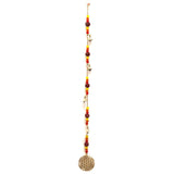 Enhance Your Space with Sacred Energy: Brass Flower of Life Wind Chime with Rudraksha Beads and Soothing Bells - Handcrafted in India - SHAMTAM.COM