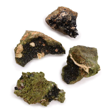 Epidote Mineral Specimen Set Approx 10 Pieces Morocco - SHAMTAM.COM