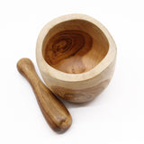 Mortar and Pestle Ergo Teak Large - SHAMTAM.COM