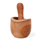 Mortar and Pestle Ergo Teak Small - SHAMTAM.COM