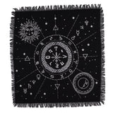Esoteric Fringed Altar Cloth - Moon & Sun Chart - SHAMTAM.COM