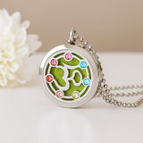 Essential Oil Diffuser Locket Necklace, Om Chakra 30mm - SHAMTAM.COM