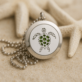 Essential Oil Diffuser Locket Necklace Turtle 25mm - SHAMTAM.COM
