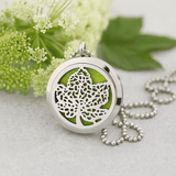 Essential Oil Diffuser Necklace 30mm Leaf 10 Pads - SHAMTAM.COM