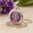 Essential Oil Diffuser Necklace Hamsa Chakra 30mm - SHAMTAM.COM