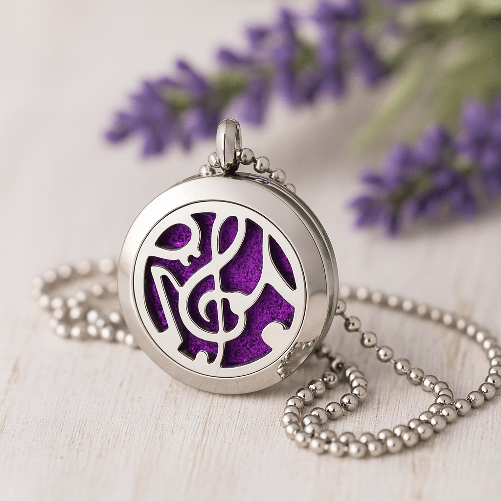 Essential Oil Diffuser Necklace, Music Notes 25mm - SHAMTAM.COM