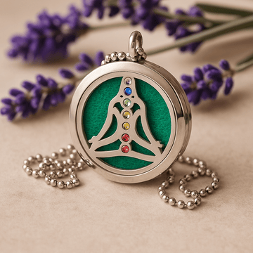 Halsband med eterisk oljediffusor Yoga Chakra 30mm