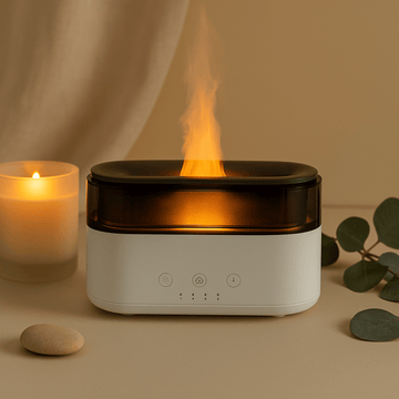 Æterisk Olie Diffuser Ultralyd Flammeeffekt USB-C