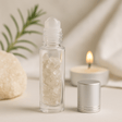 Essential Oil Roller Bottle Rock Quartz Silver Cap - SHAMTAM.COM