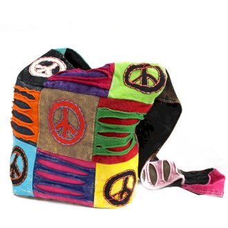 Ethnic Sling Bag - Sand / Peace - SHAMTAM.COM