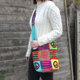 Ethnic Sling Bag - Teal / Om - SHAMTAM.COM