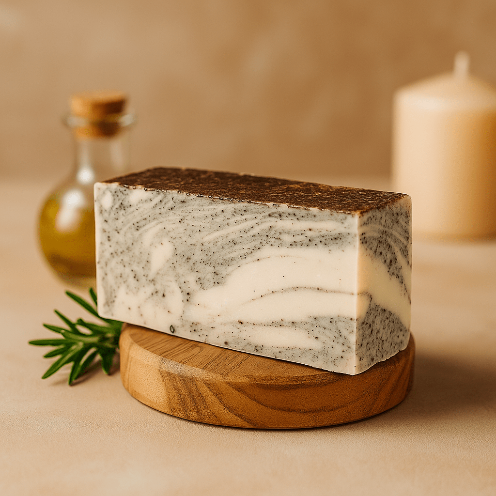 Exfoliating Bar Soap with Coconut and Olive Oil - SHAMTAM.COM
