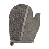 Exfoliating Bath Glove Bamboo Linen Charcoal - SHAMTAM.COM