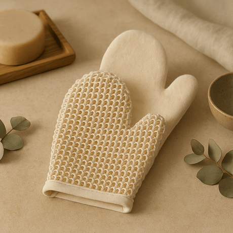 Exfoliating Bath Glove Jute Assorted Colors - SHAMTAM.COM
