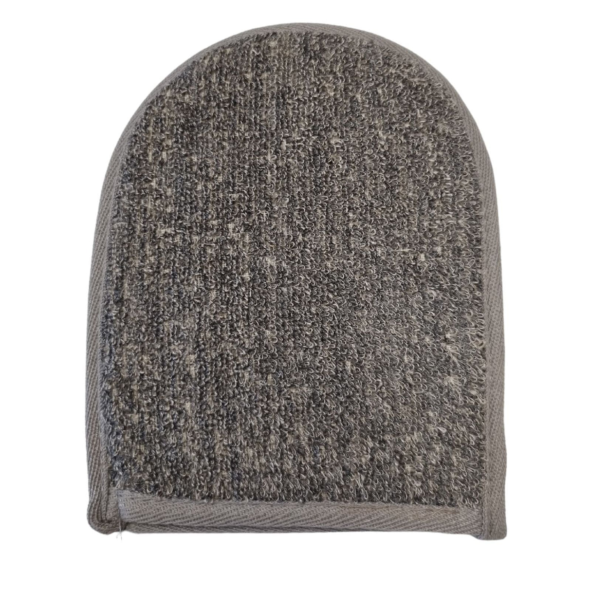 Exfoliating Bath Mitt Bamboo Linen Charcoal - SHAMTAM.COM