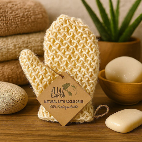 Exfoliating Glove and Sisal Sponge 2 - Piece Set - SHAMTAM.COM