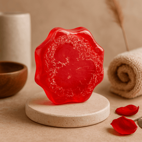 Exfoliating Loofah Soap Bar, Watermelon 100g - SHAMTAM.COM