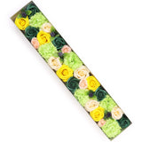 Soap Flowers Extra Long Box - Spring Celebrations - Yellow & Greens - SHAMTAM.COM