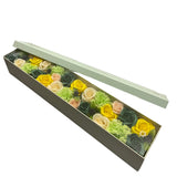 Soap Flowers Extra Long Box - Spring Celebrations - Yellow & Greens - SHAMTAM.COM